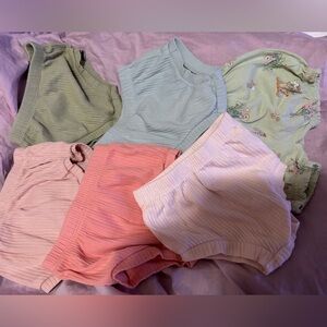 6 baby shorts bundle